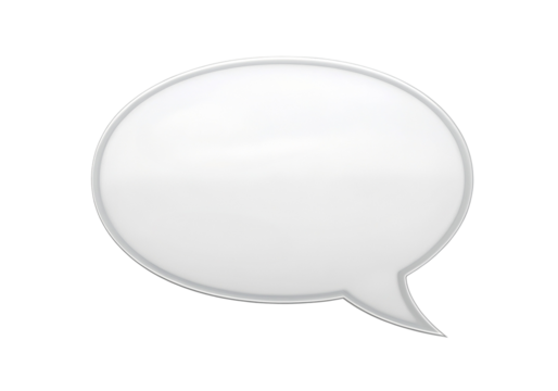 Blank speech bubble for discussion and creative communication on transparent background vector image