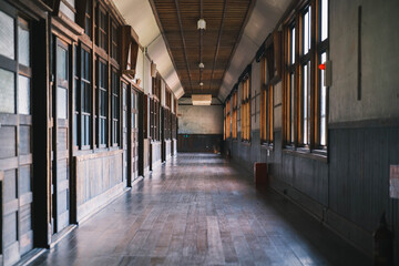 奈良カエデの郷ひらら、昔懐かしい日本の学校の風景、奈良、日本