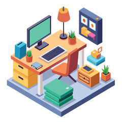 Obraz premium isometric set of furniture icons
