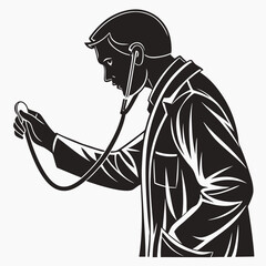 young man with stethoscope