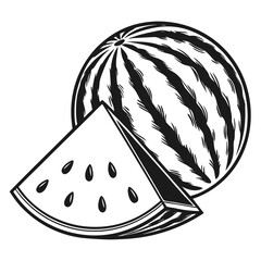 vector illustration of a watermelon