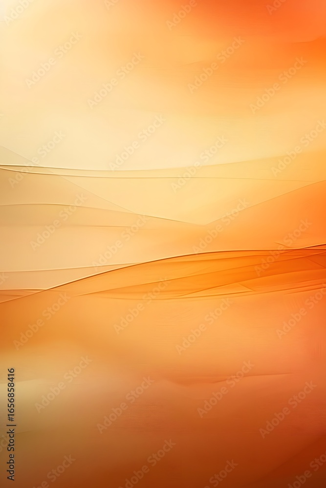 Poster abstract orange and beige waves create a serene and calming atmosphere, showcasing smooth gradients 