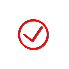 Red Check Circle Icon Approved Validation Mark - PNG Transparent