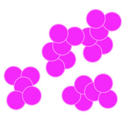 Abstract Pink Circle Cluster Pattern Design