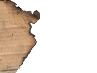 Distressed cardboard edge with burn marks creates a vintage aesthetic for scrapbooking, backgrounds, and unique design elements now