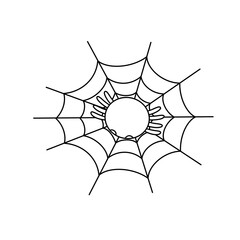 A spider web with a spider in the center