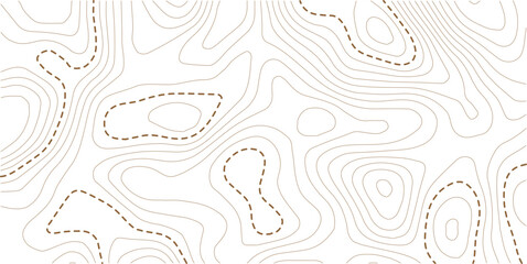 Topographic map background geographic line map. Modern Wavy white topography abstracted on a white backdrop. cartography topographic map. 