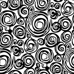 Seamless pattern with a simple abstract drawing. Vector illustration.