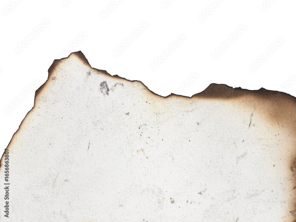 Poster distressed paper texture with charred edges and aged surface for vintage designs and artistic projec