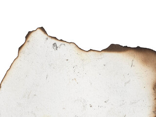 Distressed paper texture with charred edges and aged surface for vintage designs and artistic...