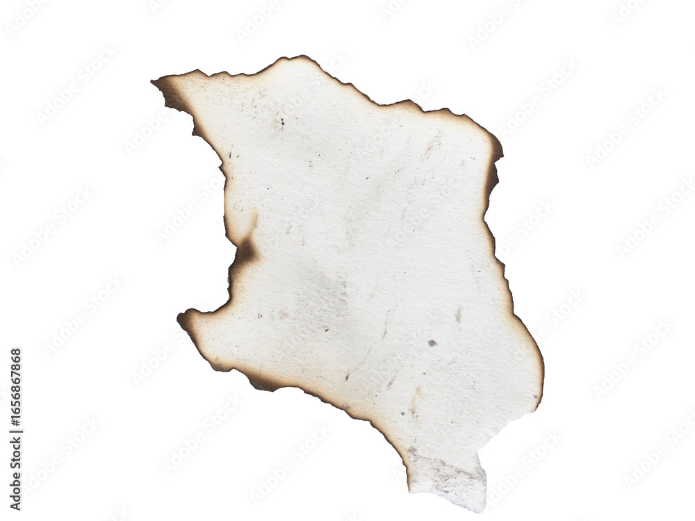 Poster distressed parchment edge with charred texture for vintage design elements, creating authentic antiq