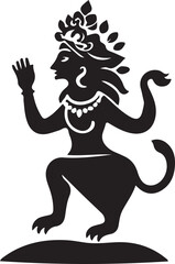 Obraz premium Mythological Creature with Humanoid and Lion Features