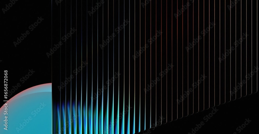 Poster abstract lines and shapes form a striking modern art piece. the composition plays with light, shadow