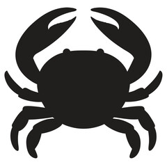 Crab Silhouette Vector Black Minimalist Marine Animal Design