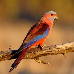 Colorful parrot on branch
