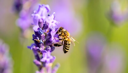 Honeybee on a lavender flower.