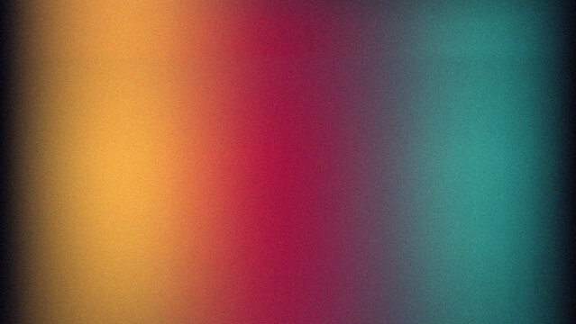 Vibrant rainbow, orange blue teal white psychedelic grainy gradient color flow wave on black background, music cover dance party poster design.