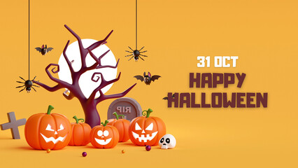 Ghostly Halloween Background with Mist and Eerie Glow