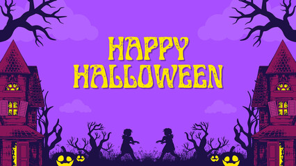 Ghostly Halloween Background with Mist and Eerie Glow