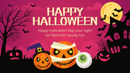 Ghostly Halloween Background with Mist and Eerie Glow