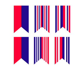 set of colorful ribbons