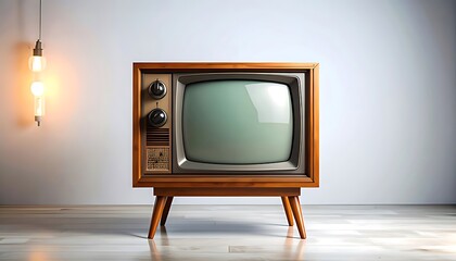 Vintage television set in a modern setting.
