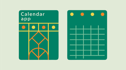 Modern tri fold calendar design with clean layout and ample space