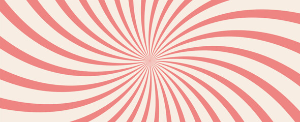 Retro background with rays or stripes in the center. Sunburst or solar burst retro background. Starburst abstract background. Vector illustration