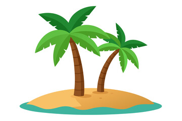 Escape to paradise with serene tropical island vibes featuring lush palm trees swaying gently over golden sands and turquoise waters evoking pure vacation bliss and relaxation