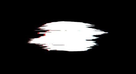 Abstract Glitch Effect with Horizontal Distortion in Black and White