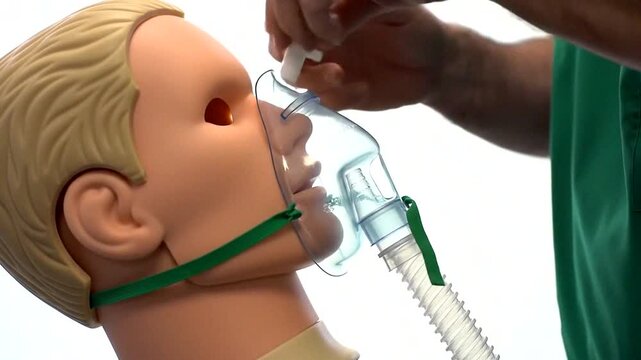 A hands-on demonstration of CPR training using a lifelike manikin to teach critical emergency skills safely.