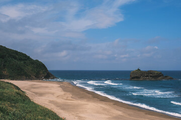 白兎海岸、美しく力強い日本海の風景、鳥取、日本