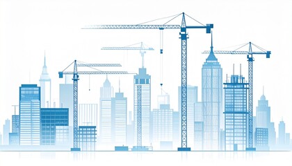 Obraz premium construction of the city