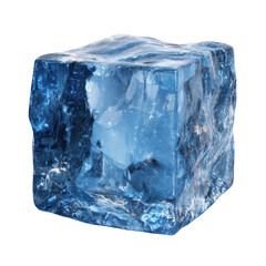 Obraz premium ice cube, in a blue color, jpeg, png, transparent