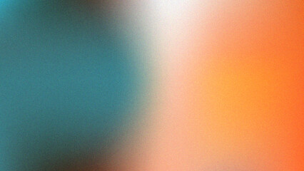Blue orange white grainy gradient abstract background, noise texture effect, poster header banner design