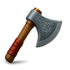 3D Axe Render | Weapon Icon | Digital Tool Design