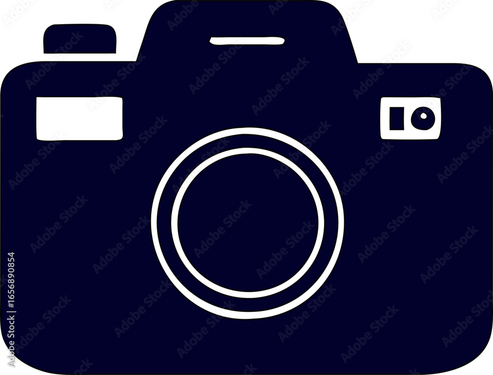 Poster camera symbol in vector. flat design for digital and print media.