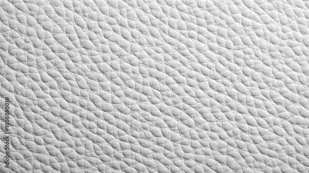 Poster the image showcases a close-up of a white leather surface with a unique pattern of small dots