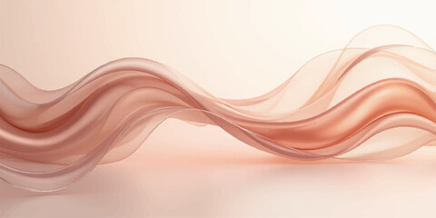 Smooth orange and red fractal smoke lines swirling in an abstract wave of light