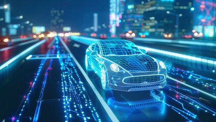 Neon Drive Autonomous Futurescape