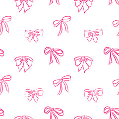 Pattern Pink and Blue Bows 