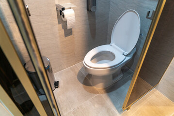Modern Bathroom Interior with Toilet Design