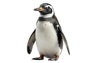 Fototapeta premium penguin isolated on white background PNG, AI GENERATED