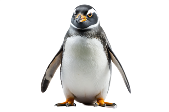  penguin isolated on white background PNG, AI GENERATED - Powered by Adobe