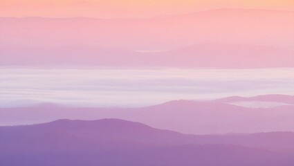Obraz premium Gentle Gradient of Mountain Ranges in Soft Pastels A Dreamy Landscape of Rolling Hills at Sunset