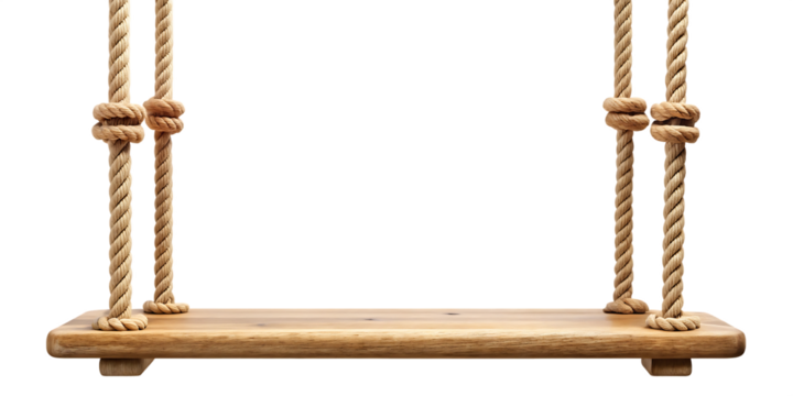 rope swings isolated on white background PNG,AI GENERATED