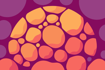 Abstract organic shapes in purple and orange gradient