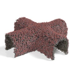 Unique sculptural seat with textured floral design.