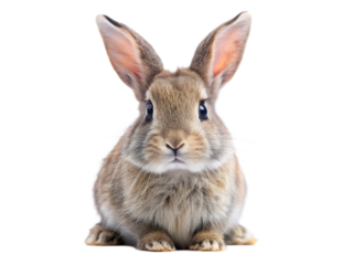  studio portrait of cute rabbit  isolated on white background png ai generated