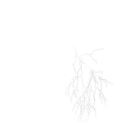 Fototapeta premium Thunderstroke PNG – Lightning Bolt, Transparent Background, Isolated 3D Effect